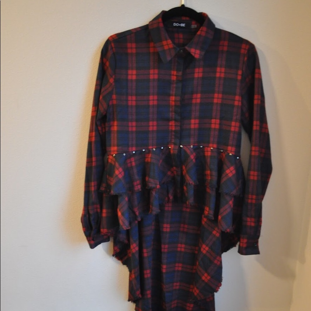 Plaid Button Up Top